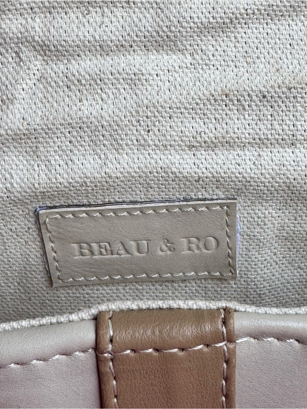 BEAU & RO Straw Shoulder Bag in Natural and Taupe - Picture 10 of 11